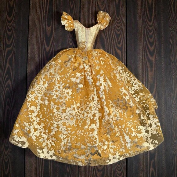 Disney Store Holiday Princess Gold Ball Gown Doll Outfit Metallic Lace  Overlay - wpequipmentugltd.com